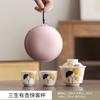 Suet Jade Porcelain Travel Tea Set terno Outdoor Horseshoe Cover Bowl Two Cup Portable Express Cup Simple Tea Set com bolsa