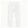 Estilo Novo Primavera e Outono Transfronteiriço Calça Base para Meninas Calça Longa com Borda Franzida Infantil Calça Longa Elástica Apertada para Bebê Menina Roupa Externa