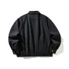Yidao Vintage Outono 2026 Nova Jaqueta Japonesa Simples com Gola e Zíper Masculina de Silhueta Solta Roupa de Exterior Casual
