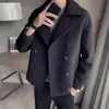 Abrigo de lana Artístico para hombre nuevo diseño primavera y otoño cortavientos chaqueta corta top abrigo de moda