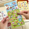Diário Gato Cachorro Adesivos de Bolha Desenho Animado Infantil 3D Estéreo Adesivos Decorativos Recompensa de Jardim de Infância Adesivos de Presente Feitos à Mão