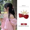 Corona Lazo Metal Pequeño Pinza de Agarre Oreja de Gato Pedrería Para Mujer Lado Negro Elegante Pasador para Cabello Roto Clip para Flequillo de Princesa