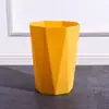 Lixeira estilo nórdico para uso doméstico na sala de estar, cozinha, quarto, simples, sem tampa, grande, cesto fofo para papel higiênico