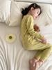 Pijama Infantil para Niños y Niñas, Nuevo Estilo Otoño, Set de Ropa Interior de Dibujos Animados Clase A, Ropa de Casa Elástica de Lana para Bebé 280g