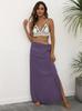 Ropa Europea y Americana Suministro Transfronterizo Falda de Playa con Tirantes y Borlas y Falda Sexy de Una Pieza Asimétrica 705