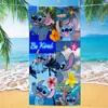 Amazon Comercio Electrónico Transfronterizo Microfibra Estampada Digitalmente Puntada Dibujos Animados Toalla de Baño Toalla de Playa de Alta Venta