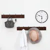 Perchero de Pared de Madera Maciza Nórdico de Alta Gama, Estante de Almacenamiento Multifuncional para el Hogar en la Sala de Estar, Perchero para la Entrada