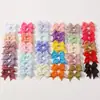 Conjunto Europeu e Americano Mais Vendido de Presilhas de Cabelo com Laço para Crianças Mini Presilha de Cabelo de Bebê Cor Pura Menina Simples Presilha Lateral 325