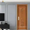 Porta de Aço e Madeira Estilo Americano Abertura por Came Porta Interna Composta de Ferro Porta Simples Moderna para Quarto de Apartamento Fábrica de Comércio Exterior Leve Personalização