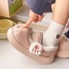 ZJ Pantufas de Algodão Patinha de Gato Macias e Fofas para Mulheres, Pantufas de Inverno para Casa com Sensação de Amortecimento Macio, Novas Pantufas de Verão para Uso Externo Femininas