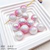 Gradiente Light Banhado Multicolor Gradiente Menina Macaron Contas Celular Corrente Pulseira Colar Chapéu Brincos DIY Feito à Mão