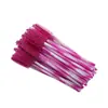 50 peças/pacote pincel para máscara de cílios haste bicolor descartável nylon haste colorida para cílios pincel de máscara de cílios pincel aplicador de máscara