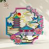 Luoyang Paraíso Mingtang Punto Turístico Escénico Marcador Creativo Decorativo Imán de Madera para Refrigerador Atracciones Turísticas Culturales y Creativas Souvenirs