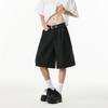 Pantalones Cortos de Traje Plisados Margiela para Hombre Verano Delgados de Marca de Moda Pantalones Casuales Americanos de Pierna Recta Ancha Sueltos