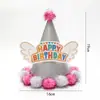 Sombrero de Cumpleaños para Niños y Adultos Punto Láser Reflectante Gorra Puntiaguda de Bola Gorra Puntiaguda de Fiesta Gorra de Corona Gorra de Bola Mao