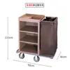 Carro de Lino Multifuncional para Habitación de Hotel Carro de Limpieza Carro de Limpieza Bolsa de Tela Carro de Servicio al Huésped Carro Plano Empujado a Mano