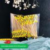 Palito de miçangas de frutas coquetel vara de bambu descartável vara de bambu cor criativa vara de bambu vermelho e amarelo bolo vara