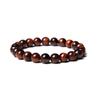 Set de pulseras de cuentas de piedra europeas y americanas para hombre, joyería, pulsera redonda de cuentas, pulsera elástica de ágata con cuentas para hombre y mujer