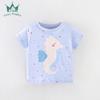 Camiseta de Manga Corta para Niñas Verano 2025 Nuevo Estilo Europeo y Americano Top Estampado de Dibujos Animados Camiseta de Manga Corta para Niños