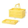 Cesta de Compras Plegable, Cesta de Picnic, Cesta de Almacenamiento Plegable, Artículos Esenciales para Acampar al Aire Libre, Cesta de Compras Portátil para Supermercado