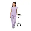 Novos uniformes de duas peças para médico e enfermeiro, bordados e com impressão digital, de manga curta, para primavera-verão, feitos sob medida para uso transfronteiriço, vestimenta para trabalho odontológico