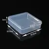 Caja de Almacenamiento Cuadrada de PP Transparente Elevada con Tapa Caja de Almacenamiento Cuadrada a Prueba de Polvo para Piezas Artículos Pequeños Caja de Material Organizador