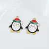 Llaveros navideños más vendidos transfronterizos con tarjetas de bendición, con diseños de Santa Claus y muñeco de nieve de dibujos animados, perfectos como adornos temáticos navideños