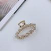 Nuevo Estilo Coreano Metal con Pedrería Incrustada de Perlas Pequeño Clip de Pinza Superior Clip para Cabello Suelto Flequillo Lindo Clip de Tiburón Horquilla Elegante