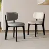 Cadeira de madeira maciça minimalista moderna nórdica para casa, cadeira de designer italiana de luxo leve com encosto, cadeira de jantar para apartamento pequeno