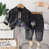 Conjunto de Ropa de Otoño para Niños 2026 Nueva Moda Bebé Niña Chaqueta de Cuero Manga Larga Conjunto de Dos Piezas Venta al por Mayor