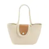 Nova bolsa de ombro tecida bolsa de mão simples bolsa de balde bolsa de palha crossbody bolsa de ombro cruzada holiday Tailândia bolsa de ombro de corda de algodão