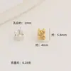 Relleno de Oro de 18K Conserva el Color Hueco Florero de Cintura Pequeña Espaciadores para Manualidades Florero de Doble Cara Pulsera de Cristal Accesorios de Joyería