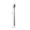 Colher Quadrada de Aço Inoxidável 304 com Impressão de Logo, Colher para Café Ninho de Pássaro, Colher Longa para Mexer, Colher para Mexer Café com Leite e Gelo