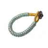 Cuerda Trenzada Nudo de Diamante Llavero con Bucle Abierto Colgante para Bolso Accesorio Asa de Cuerda Accesorio DIY de Cuerda