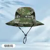 Chapéu de Pescador Personalizado de Verão com Proteção Solar, Chapéu de Pesca para Lazer ao Ar Livre, Chapéu de Sol de Viagem com Aba Larga, Chapéu de Pescador Gorro Camuflado