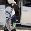 Roupa infantil, jaqueta de baseball casual de outono para meninas com bordado de coruja e color blocking, jaqueta de baseball para meninas estilo novo 2026