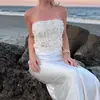 Comércio Exterior Nova Roupa Sexy Feminina Estilo Europeu e Americano Lantejoulas Borda Crua Roupa de Banho Tomara-que-caia Férias na Praia Su4162