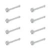 Piercing de Nariz Zircônio Titânio F136 Barra Reta Barra em L Barra em S Piercing Corporal Joia de Nariz Argola de Nariz em Forma de 7 em Forma de 5 Piercing Vazado