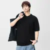 Ropa de Hombre LKTM Verano Estilo Old Money Tejido de Punto Jacquard Texturizado Camisa Polo de Manga Corta Camiseta Casual Simple Holgada para Hombre