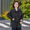 Nueva colección transfronteriza otoño/invierno: Blusas estilosas y casuales de manga corta para madres, disponibles en tallas grandes, adecuadas para mujeres de mediana edad y mayores, y perfectas como prenda exterior para primavera y otoño.