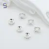 Cuentas Espaciadoras Rellenas de Oro de 18 Quilates que Conservan el Color Diamantes Micropavimentados Espaciadores Redondos de 6 mm Anillo de Diamantes Material para Pulseras Hechas a Mano al por Mayor