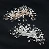 Tocado Nupcial Europeo y Americano, Peine de Perlas y Pedrería, Peine Hecho a Mano, Accesorios para el Cabello para Fotos de Estilo Antiguo, Accesorios para el Cabello de Placa de Cristal