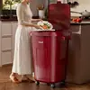 Cubo de basura para el hogar, contenedor de almacenamiento móvil de gran capacidad con ruedas para sala de estar, baño y inodoro, cesta de basura engrosada