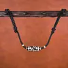 Collar de Agata Dzi Natural de Nueve Ojos Estilo Tibetano Genuino Blanco y Negro Terminado Trenzado a Mano Collar Original para Clavícula