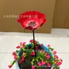 Novo produto criativo popular para atividades ao ar livre para comércio exterior: Estaca de Metal para Jardim com Flor e Dispenser de Água Feita à Mão