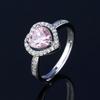 Europeu e Americano Hot Pink Crystal Zircon Colar Mulheres Set Moda Amor Anel Brincos Temu Jóias Supply Chain