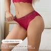 Comércio Exterior Nova Roupa Íntima Sexy Europeia e Americana Luxuosa Feminina de Cintura Média Renda Sem Marcas Vazada Elástica Respirável Calcinha para Mulheres