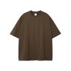 T-Shirt Masculina de Manga Curta Cor Sólida 230g Fio Duplo 100% Algodão, Marca Nova Tendência Verão 2026 na Mesma Série de Cores da Balenciaga, Roupas Masculinas Plus Size