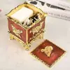Caja de Pegatinas de Algodón con Diseño de Flores Caja de Almacenamiento para Sala de Estar Caja de Almacenamiento a Prueba de Polvo Caja de Joyería a Prueba de Polvo con Tapa Caja Organizadora para Artículos Varios Caja de Pegatinas de Algodón