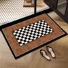 Alfombra de Piso para Baño Suave Tierra de Diatomeas Absorbente Felpudo para Puerta Baño Antideslizante Alfombra para Pies Estilo Antiguo Alfombra para Puerta de Inodoro Hogar